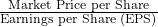 \frac{\text{Market Price per Share}}{\text{Earnings per Share (EPS)}}