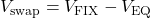 V_{\text{swap}} = V_{\text{FIX}} - V_{\text{EQ}}