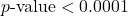 p\text{-value} < 0.0001