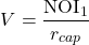 \[V = \frac{\text{NOI}_1}{r_{cap}}\]