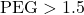 \text{PEG} > 1.5