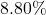8.80\%