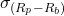 \sigma_{(R_p - R_b)}