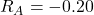 R_A = -0.20