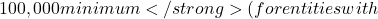 100,000 minimum</strong> (for entities with