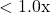 <1.0\text{x}