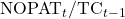 \text{NOPAT}_t / \text{TC}_{t-1}