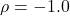 \rho = -1.0