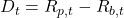 D_t = R_{p,t} - R_{b,t}