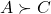 A \succ C