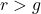 r > g