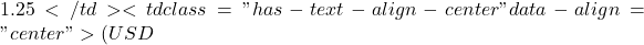 1.25</td><td class="has-text-align-center" data-align="center">(USD