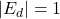 \vert{}E_d\vert{} = 1