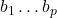 b_1 \dots b_p