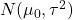 N(\mu_0, \tau^2)