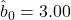\hat{b}_0 = 3.00