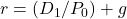 r = (D_1 / P_0) + g