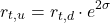 \[r_{t,u} = r_{t,d} \cdot e^{2\sigma}\]